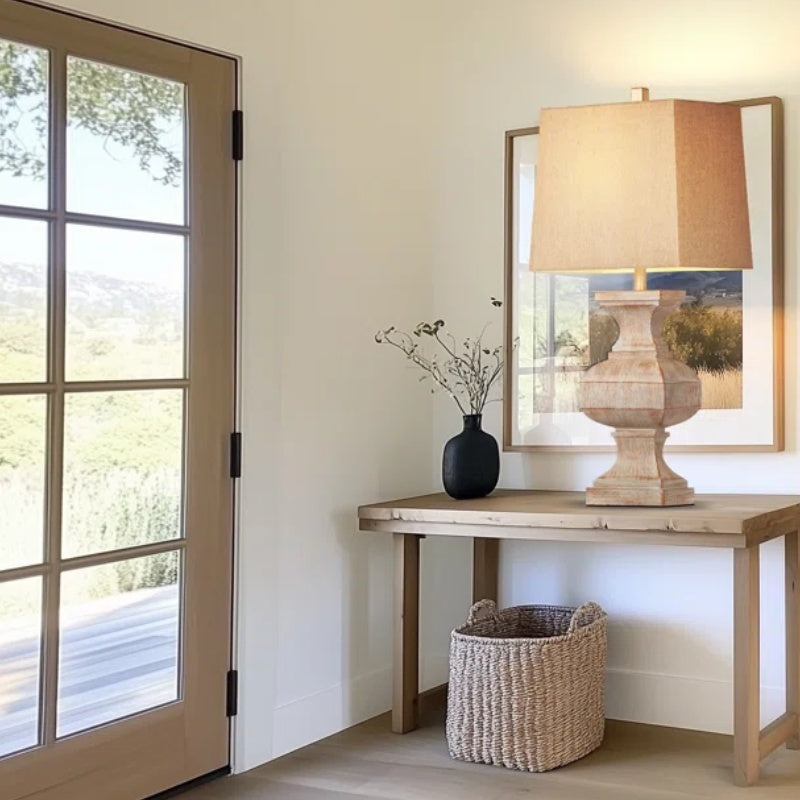 33-inch Large Retro Resin Table Lamp