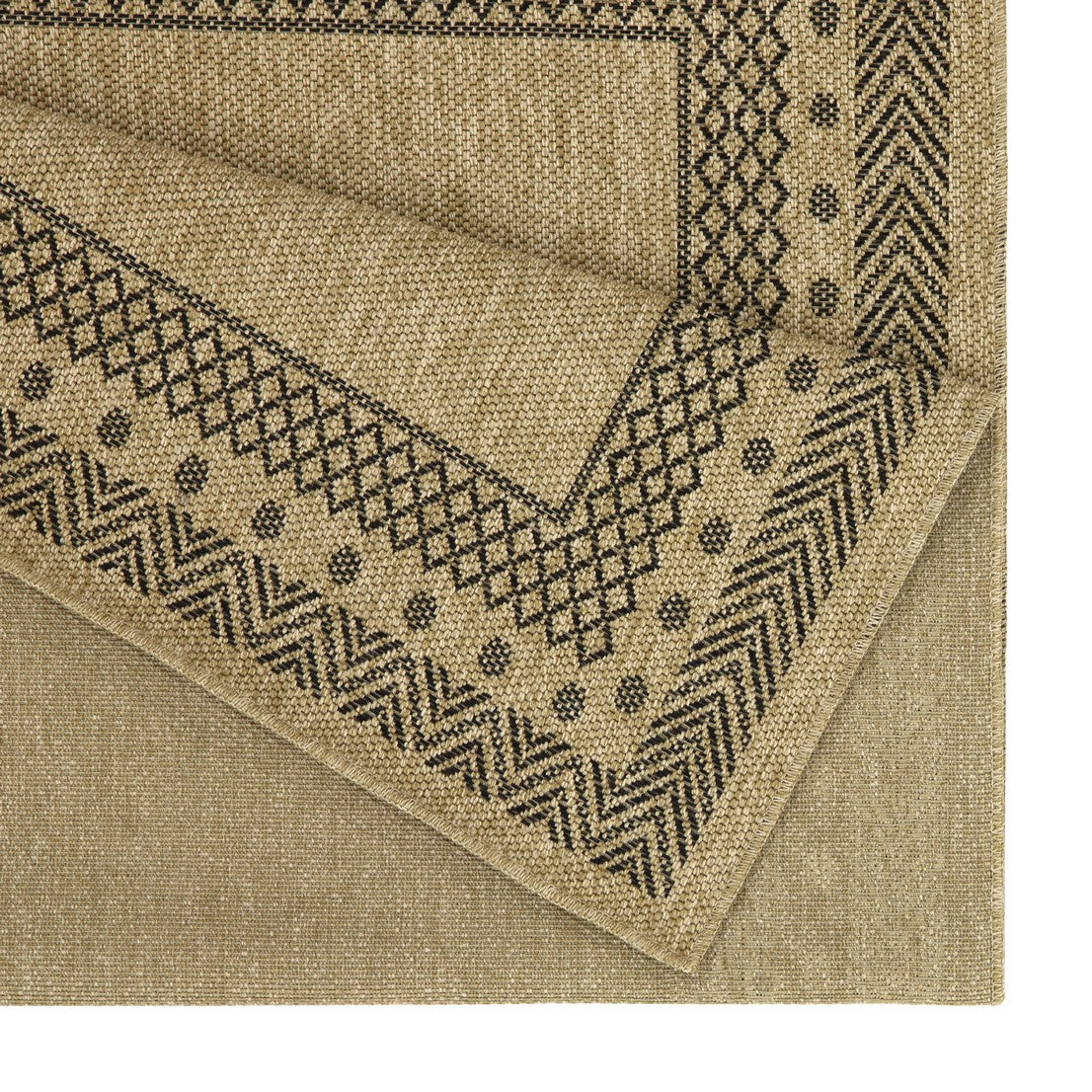 Earth GC_NTL1006 Jute/Black Indoor/Outdoor Area Rug