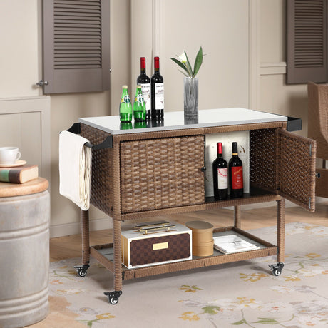 Outdoor-Wicker-Bar-Cart-Outdoor-Bar-Carts
