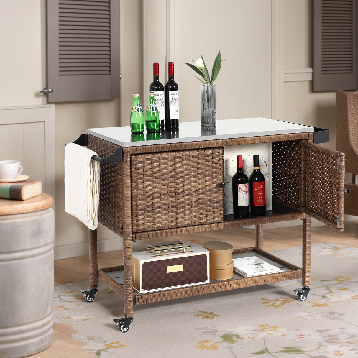Outdoor-Wicker-Bar-Cart-Outdoor-Bar-Carts