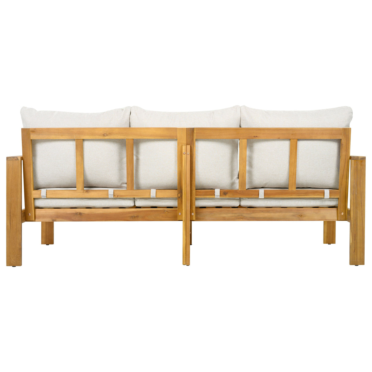 Outdoor 4pcs Acacia Sectional Patio Sofa Set