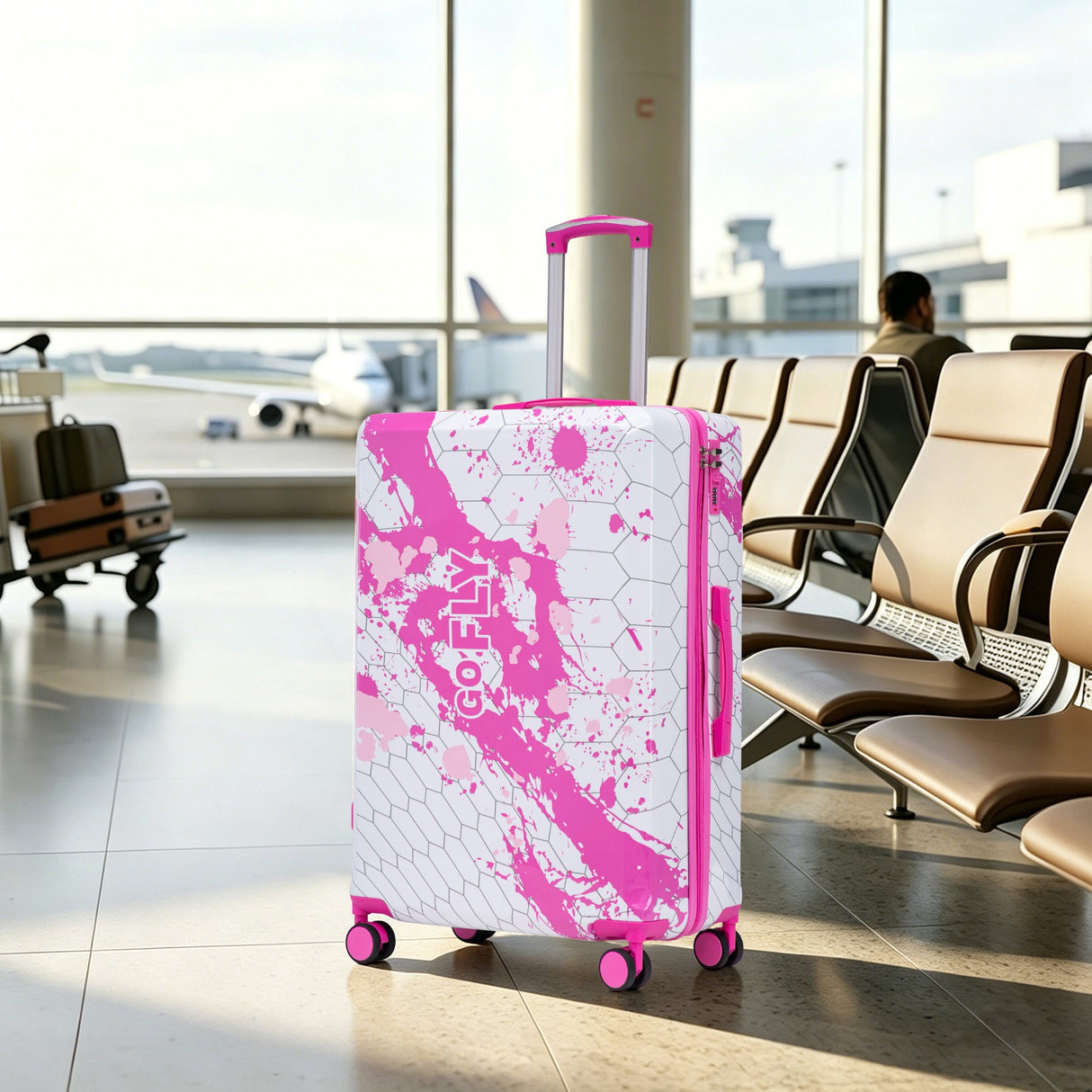 28 Inch PC Spinner Wheel Luggage - Pink