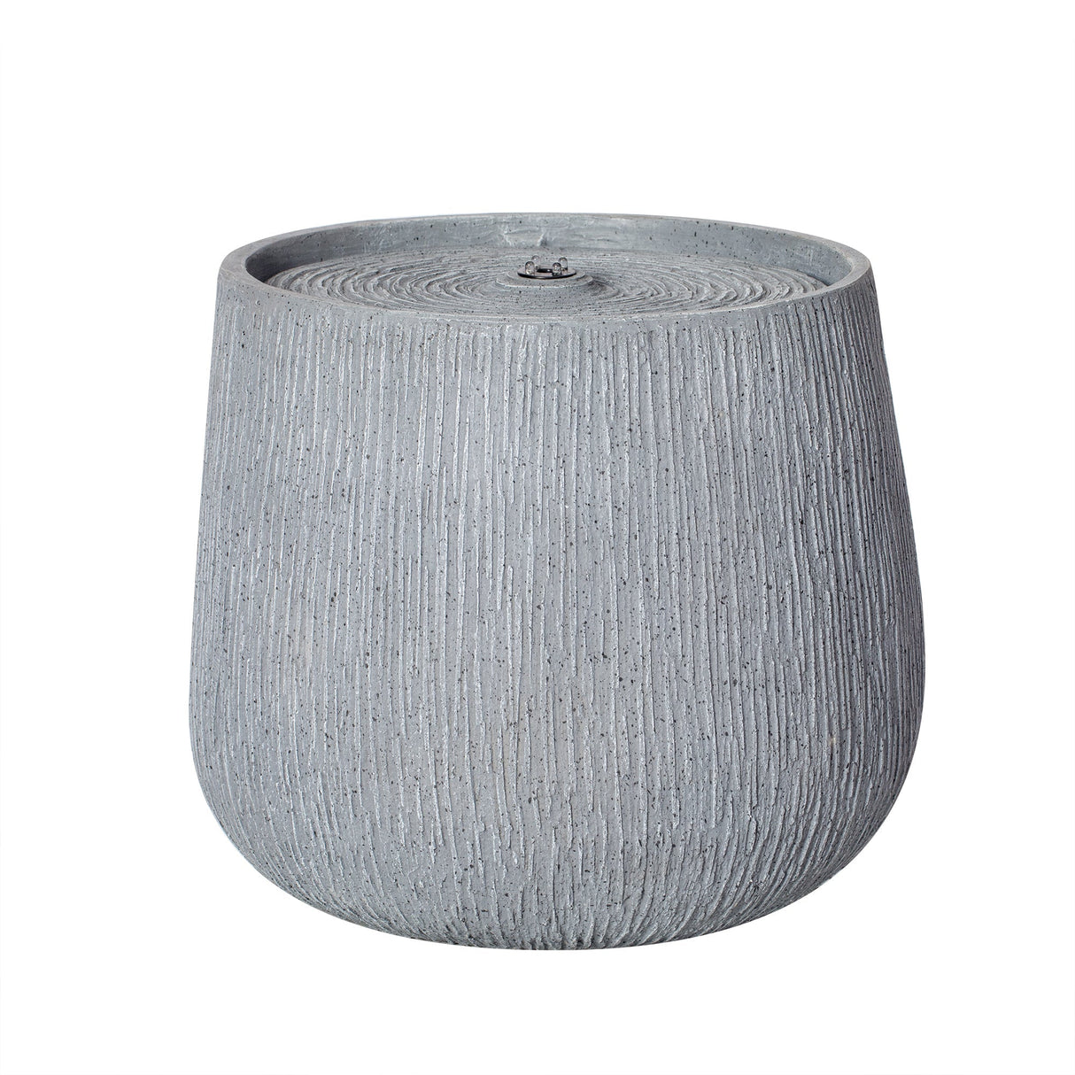 12.99' Gray Polyresin Outdoor Water Fountain with LED Light