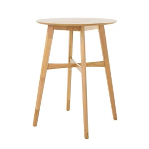 Mid-Century Modern Round Bar Table with Tapered Legs - 42" High