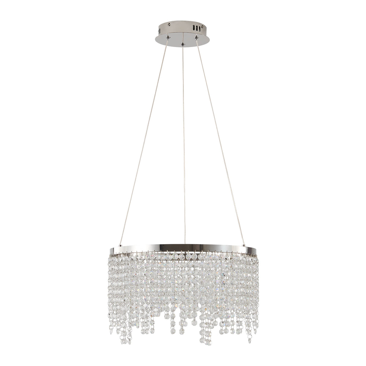 16-Inch Luxury Crystal LED Chandelier