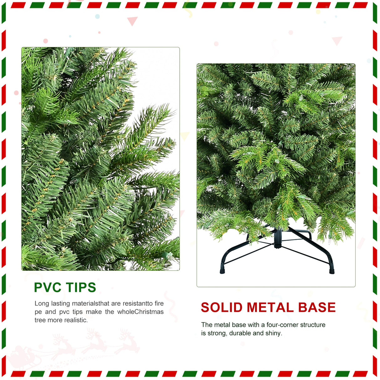 7.5FT Christmas Tree with 1599 PE+PVC Tips