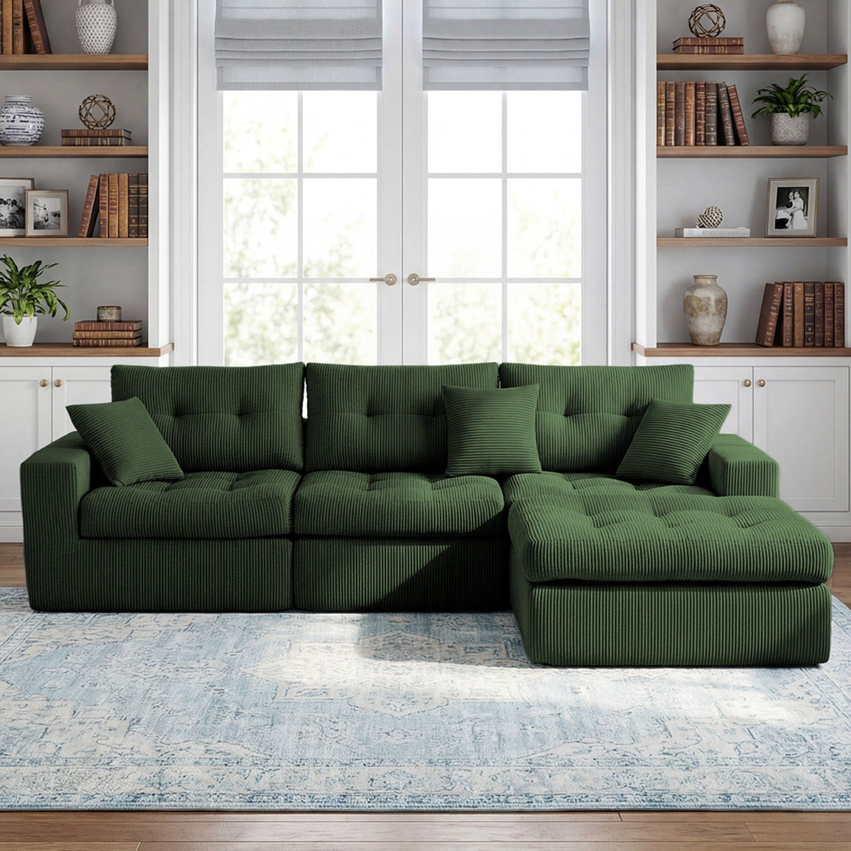 Corner Chaise L-Shaped Sectional Sofa Bed