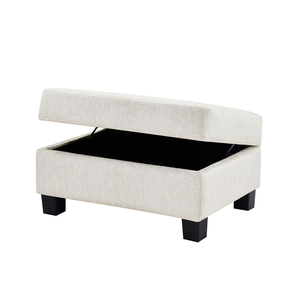Contemporary U - Shaped Sectional Sofa With Movable Storage Ottoman
