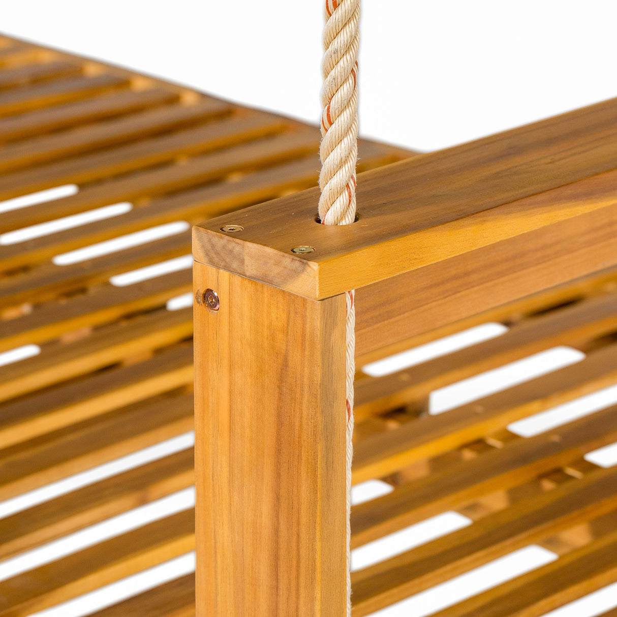 TOPMAX Patio Wooden Twin Size Porch Swing Daybed Frame