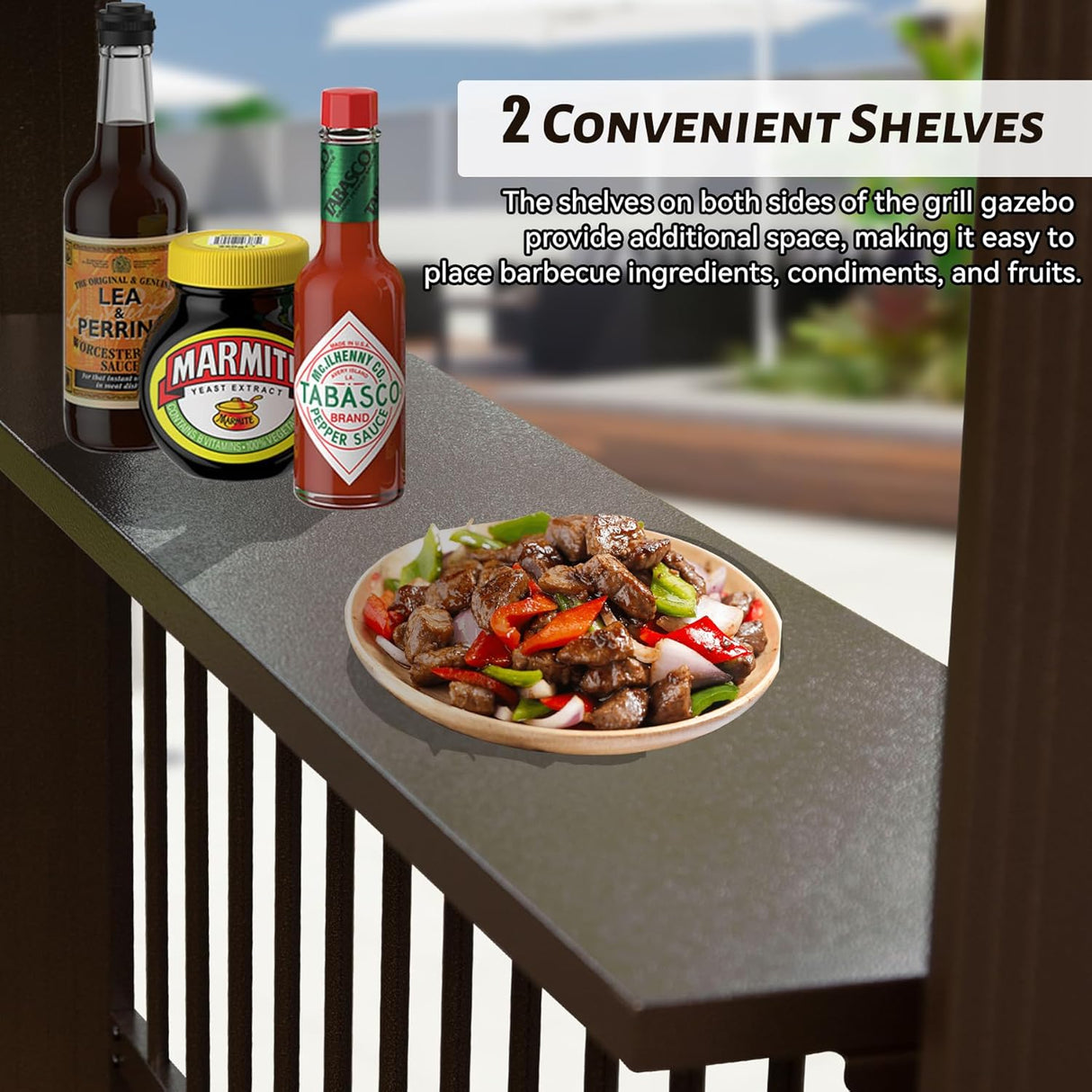 6.5x12FT Hardtop Grill Gazebo