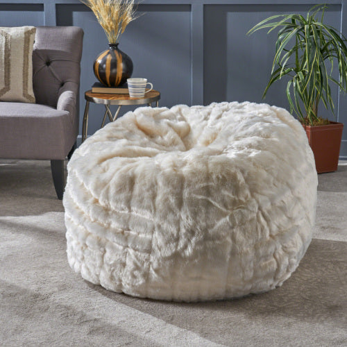 Amori Modern 3 Foot Faux Fur Bean Bag