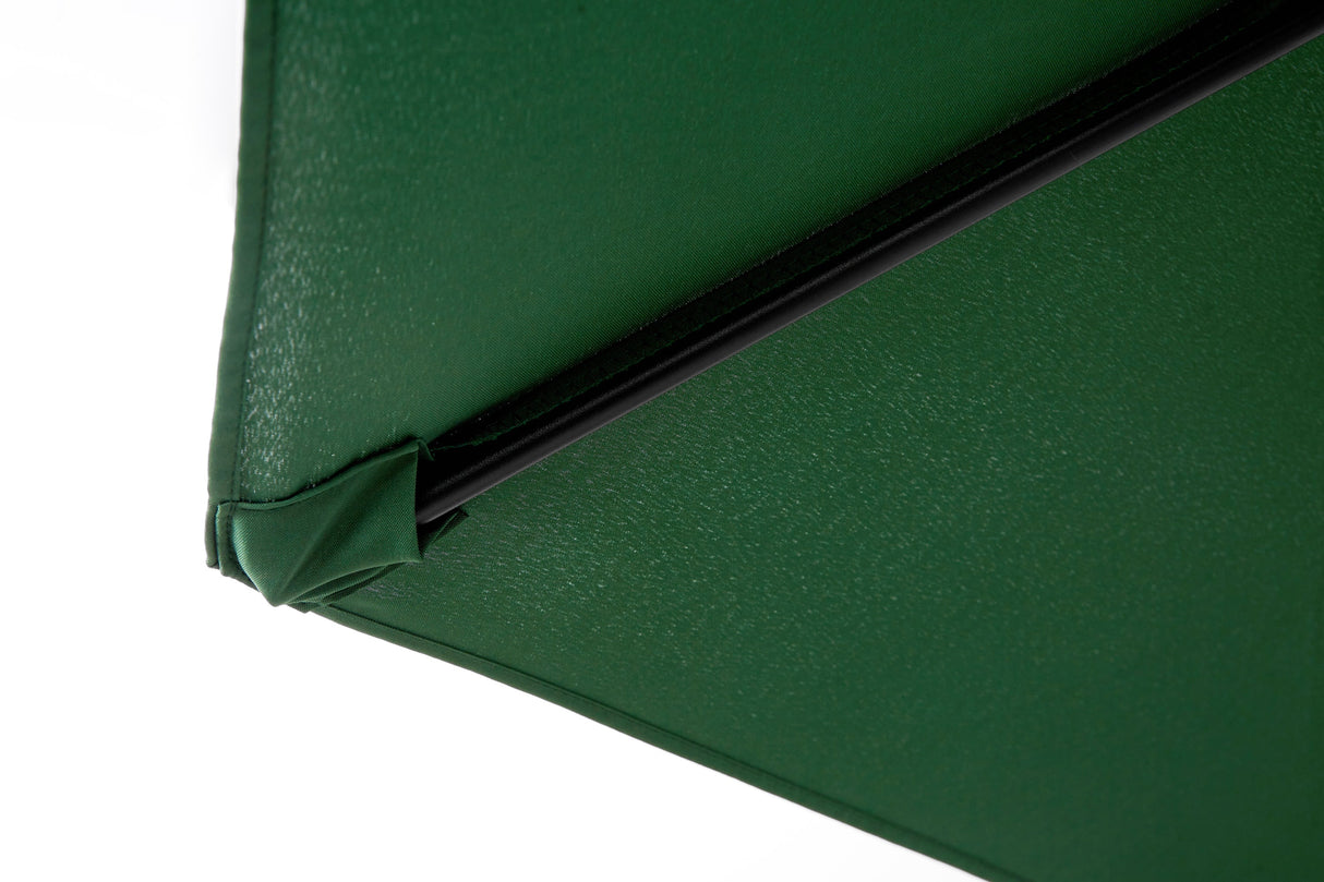 14.8 Ft Double Sided Outdoor Umbrella Rectangular Large with Crank (Dark Green)