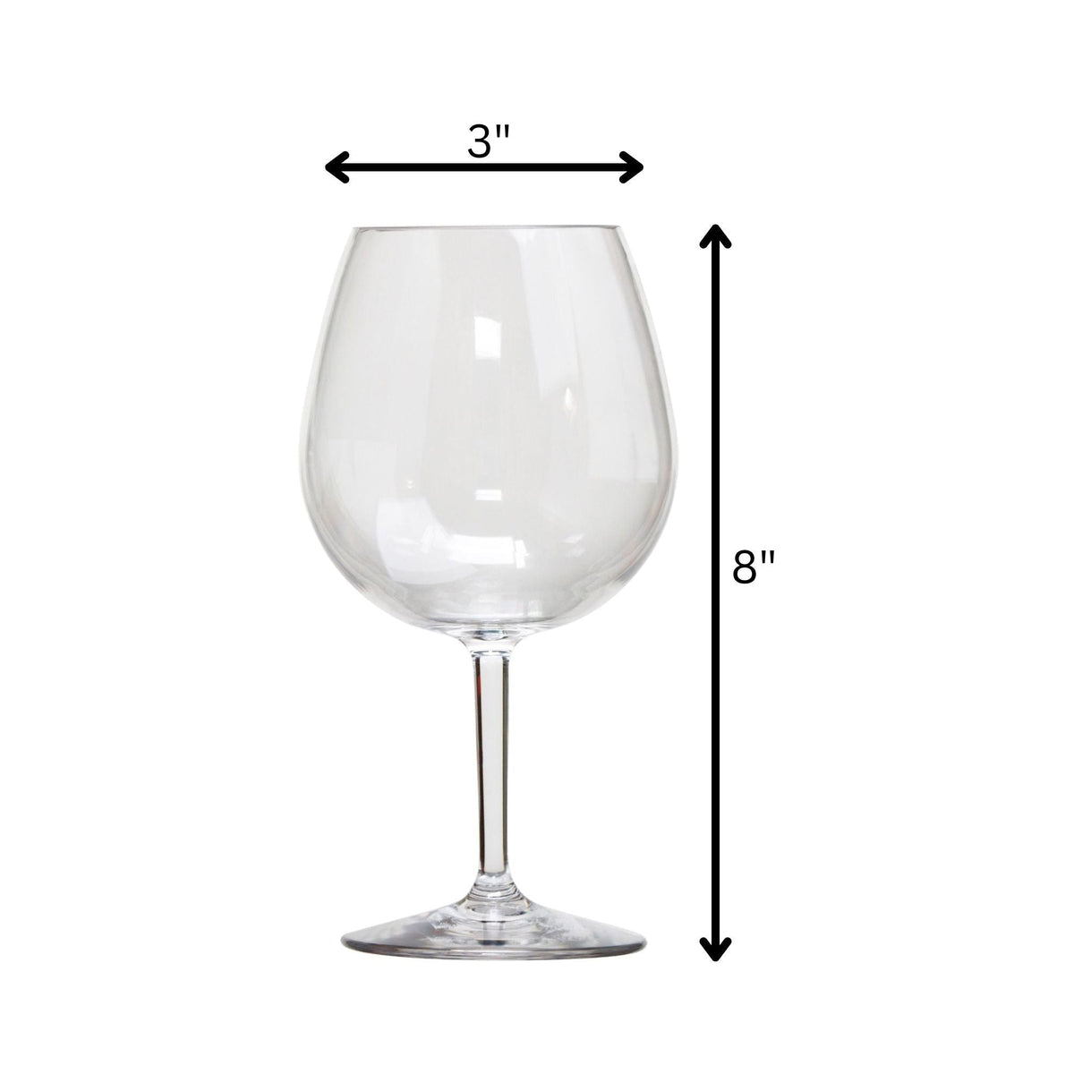Leadingware Plastic Wine Glasses (Set of 4), Unbreakable Bpa Free Tritan 23Oz - Clear