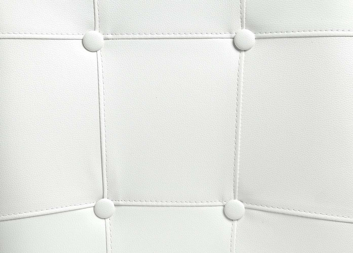 Hussein - Side Chair (Set of 2) - White Synthetic Leather & Black