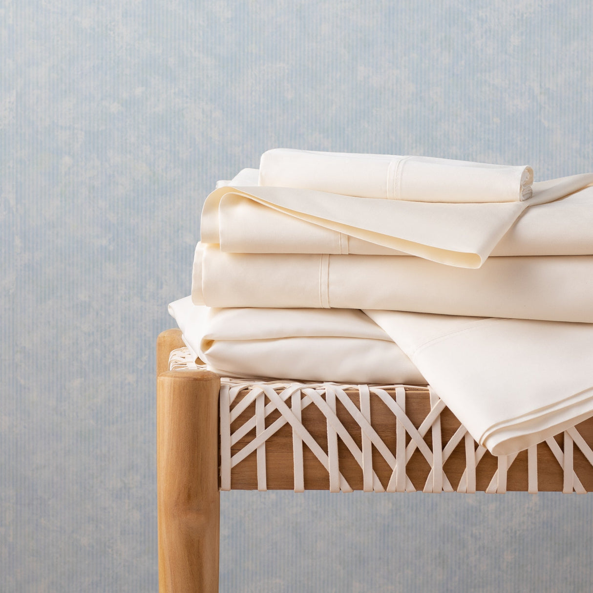 Linenspa 600TC Cotton Blend Pillowcase Set Queen Ivory