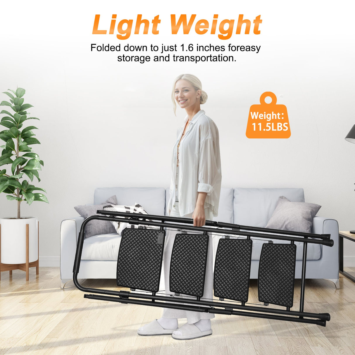 Four Step Ladder - Lightweight Folding Step Stool