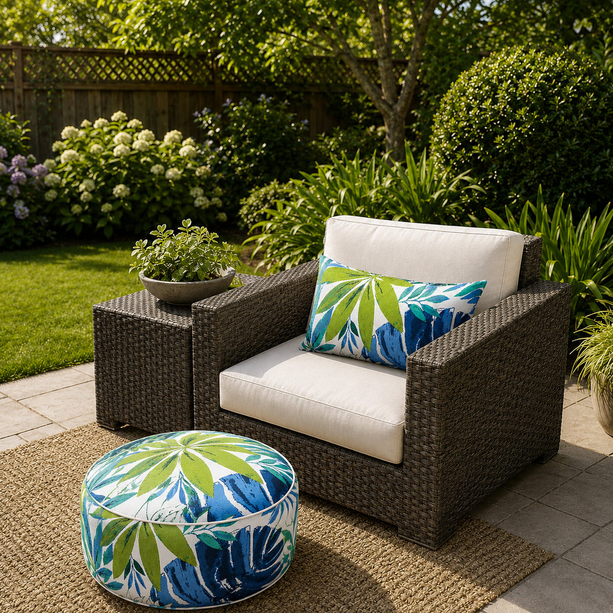 2 Pack Outdoor Lumbar Pillow with Inserts