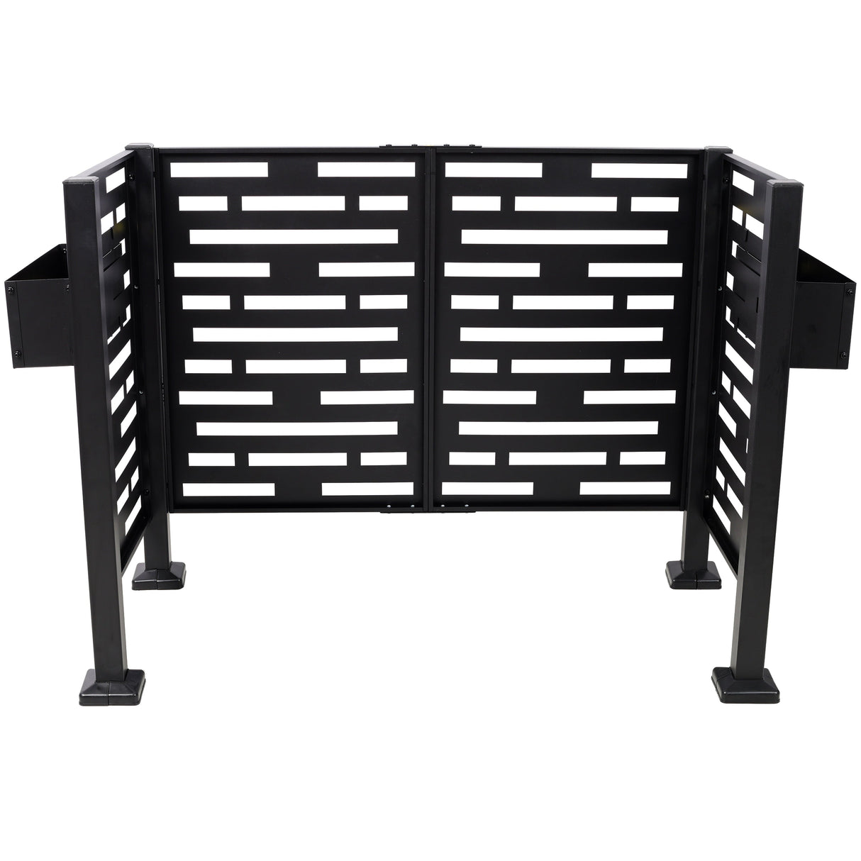 4x2 Ft Metal Air Conditioner Fence with Planter Boxes