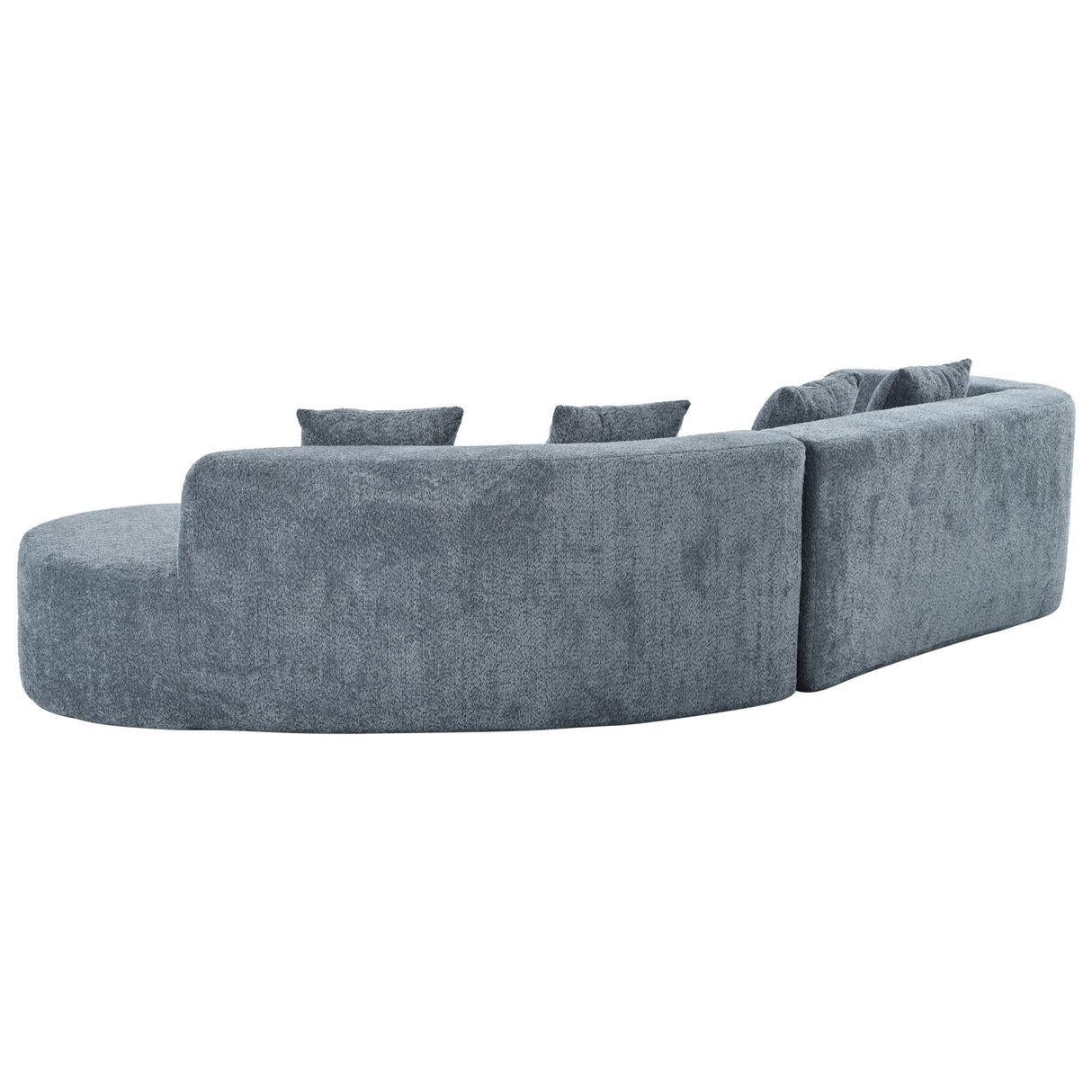 U_Style 132" Modern Sectional Sofa with Curved Design
