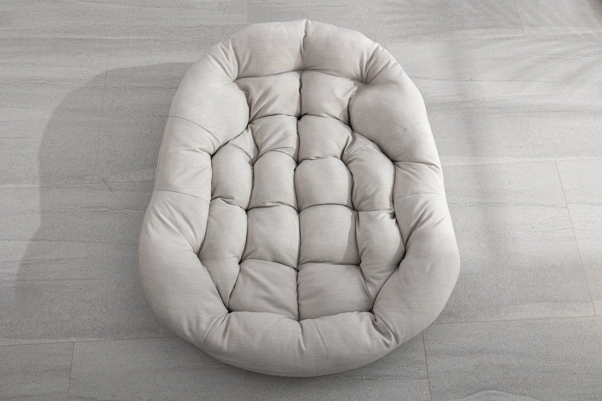 Outdoor Rattan Rocking Chair with Padded Cushion