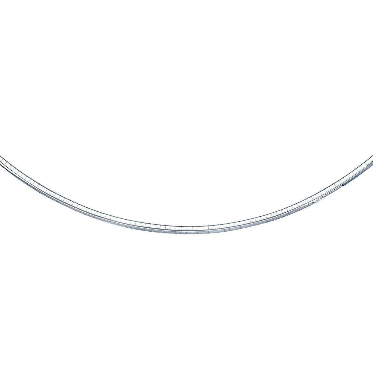14k White Gold Chain in a Classic Omega (3 mm)
