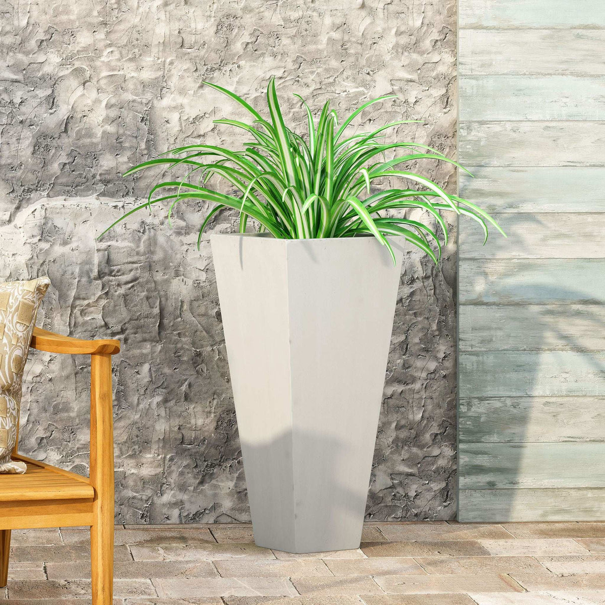Outdoor Modern Cast Stone Planter