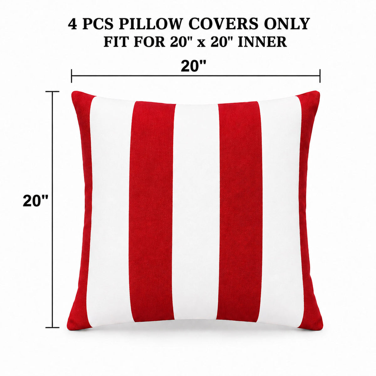4 Pack Outdoor Lumbar Pillow Covers – Water-Repellent & Fade Resistant
