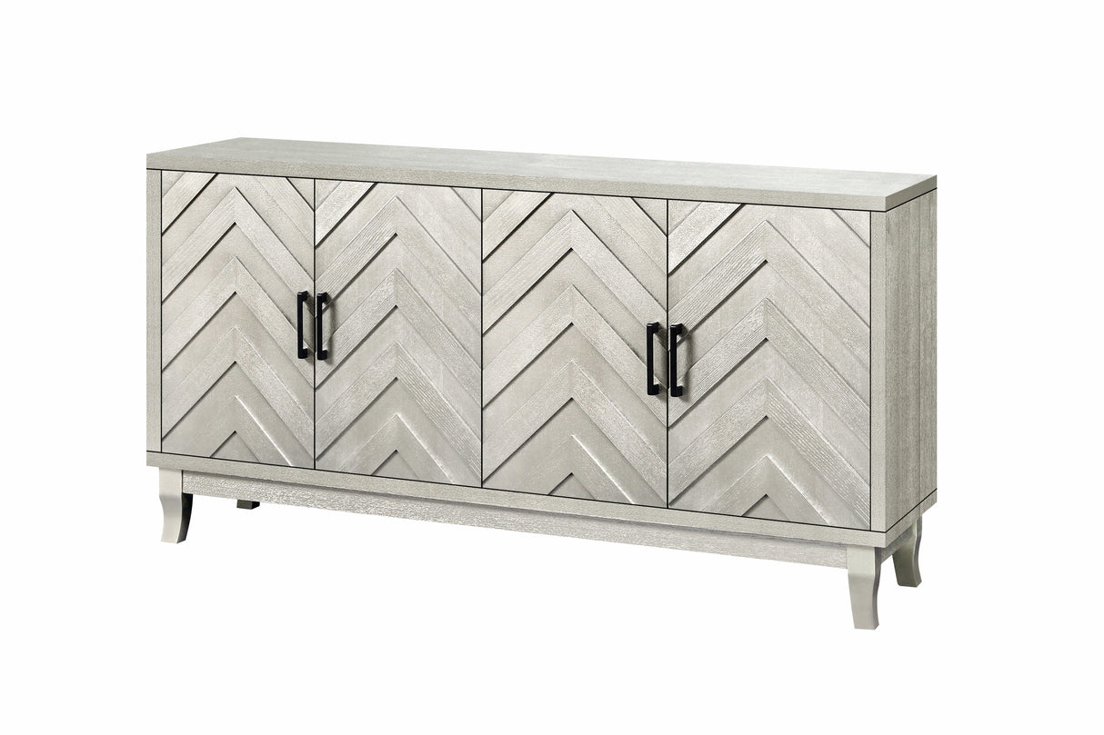 Chevron 4-Door Sideboard Cabinet