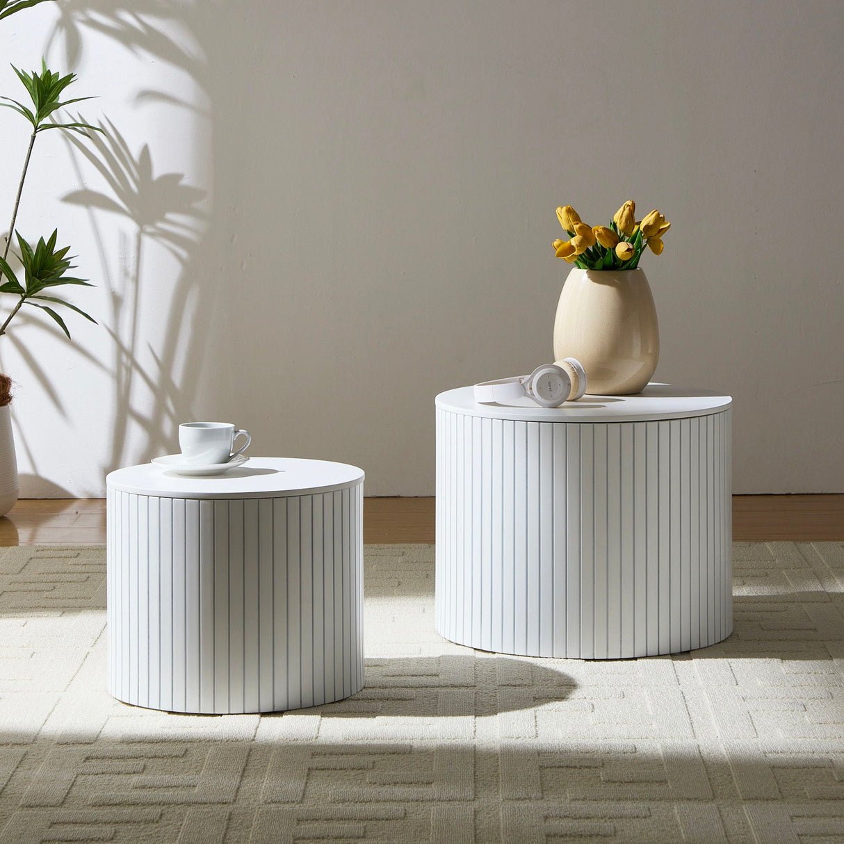 Handcrafted Nested Table Set, 2 Pieces