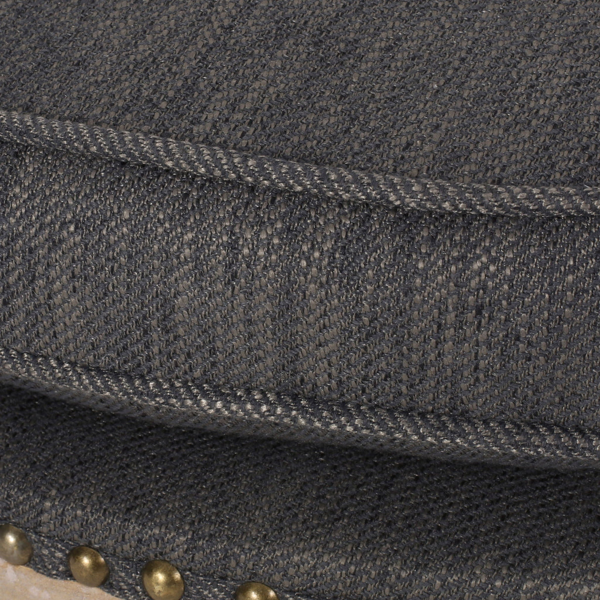 Round Pet Sofa, Wide Upholstered Pet Bed - Charcoal