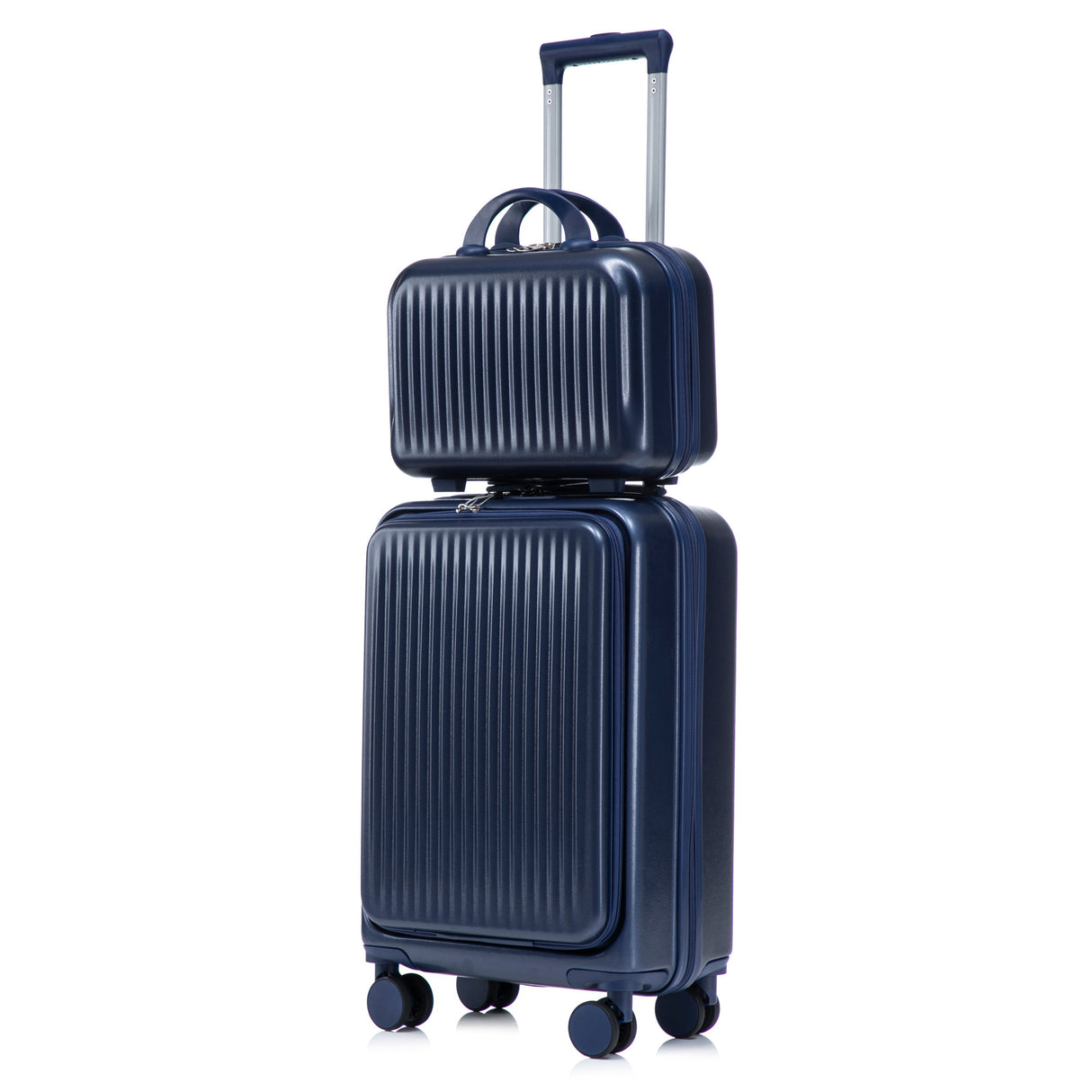 14'/20' 2-Piece ABS Spinner Wheel Luggage Set with Combination Lock