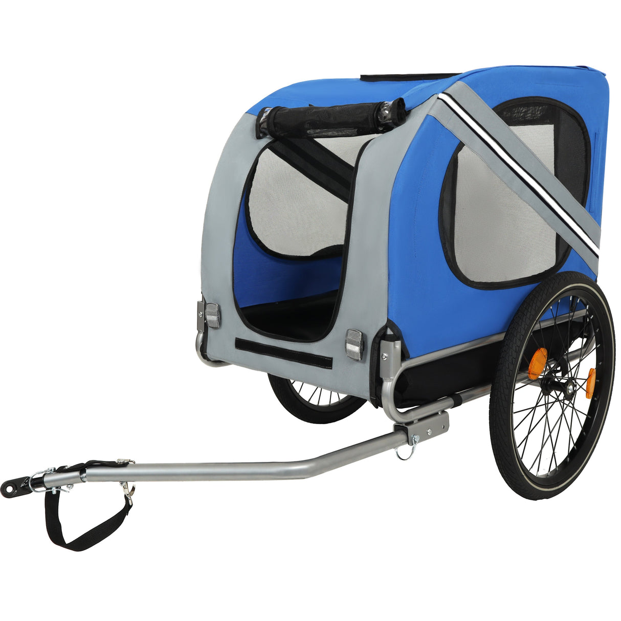 Large Folding Bike Trailer for Dogs – 66LB Capacity All-Terrain Pet Carrier