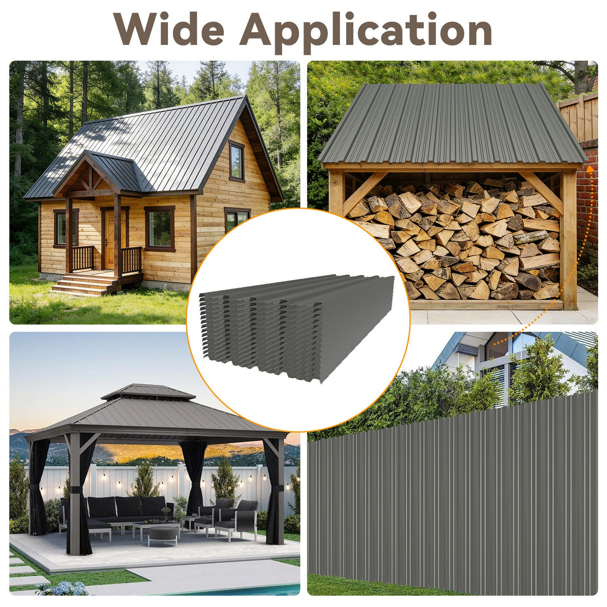 20 Pcs Metal Roof Panels