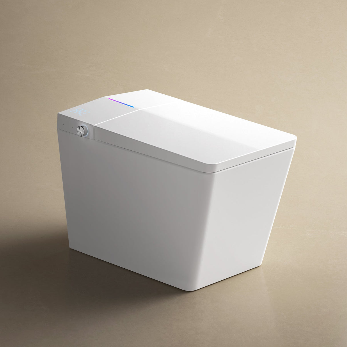 Square Smart Toilet with Built-in Tank for Modern Bathroom