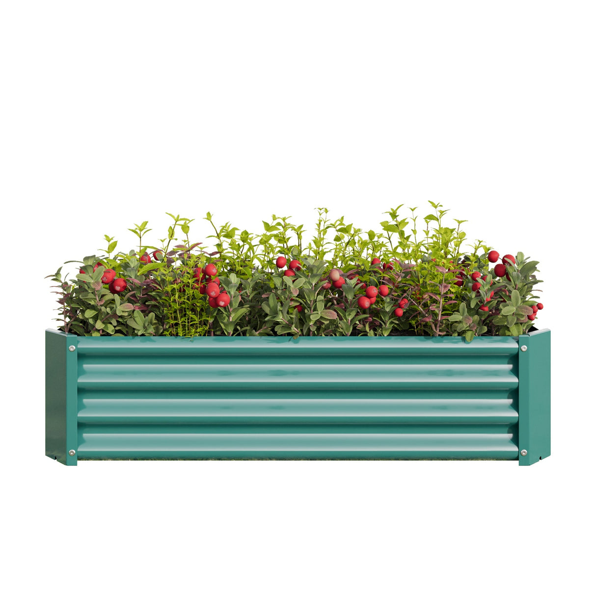 Metal Raised Garden Bed, Rectangle Raised Planter 4×2×1ft