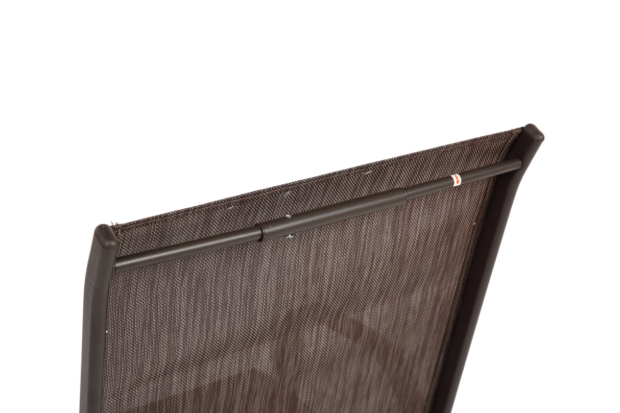 8 Piece Patio Chairs with Breathable Textilene Fabric - Brown