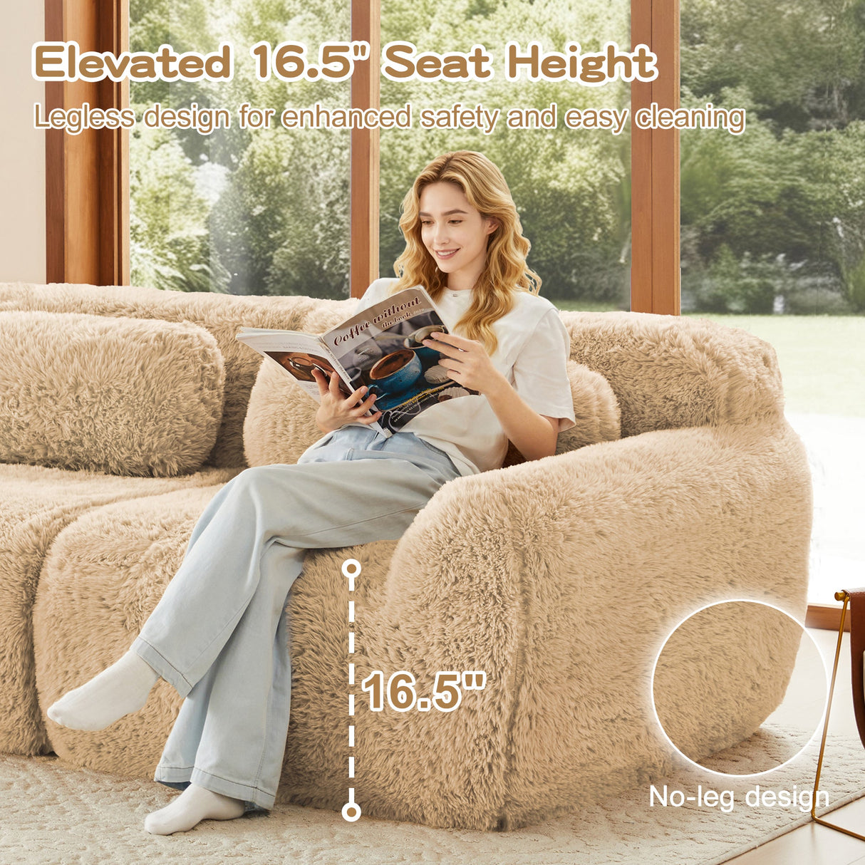 U-Shaped Boneless Sofa