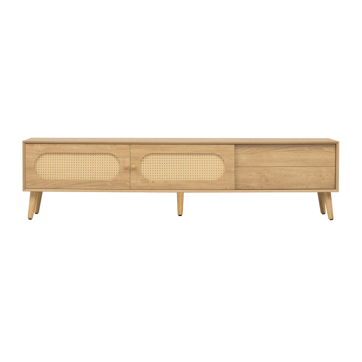 TV Stand For TVs Up To 80", Media Console, Cabinet - Natural