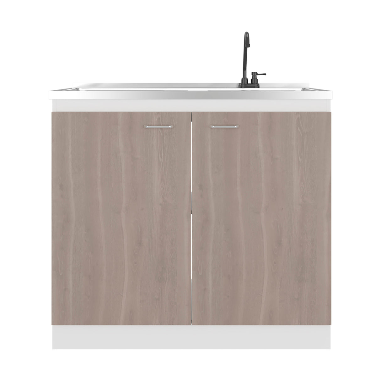 Salento Freestanding Sink, Double Door Cabinet, Two Shelves