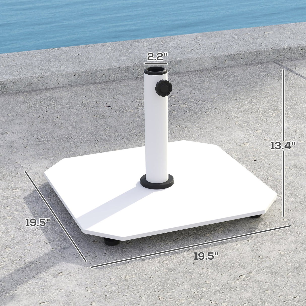 Metal Umbrella Stand Base with Adjustable Foot Pads