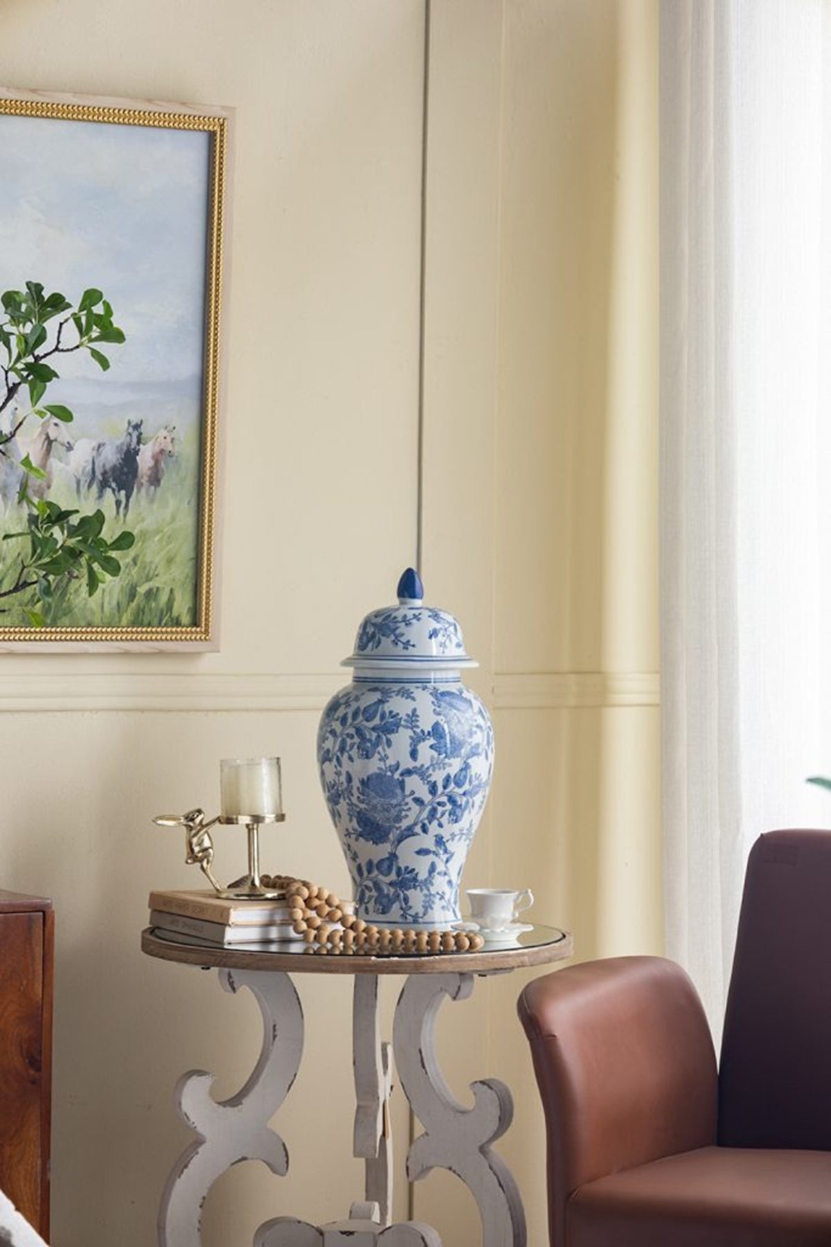 7x4x7.5' Gold Rabbit Pillar Candle Holder with Clear Glass Hurricane Shade