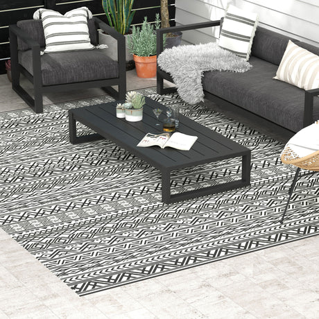Reversible-outdoor-rug,-9'-x-12'-waterproof-plastic-straw-floor-mat,-gray-&-cream-white-boho-Outdoor-Rugs