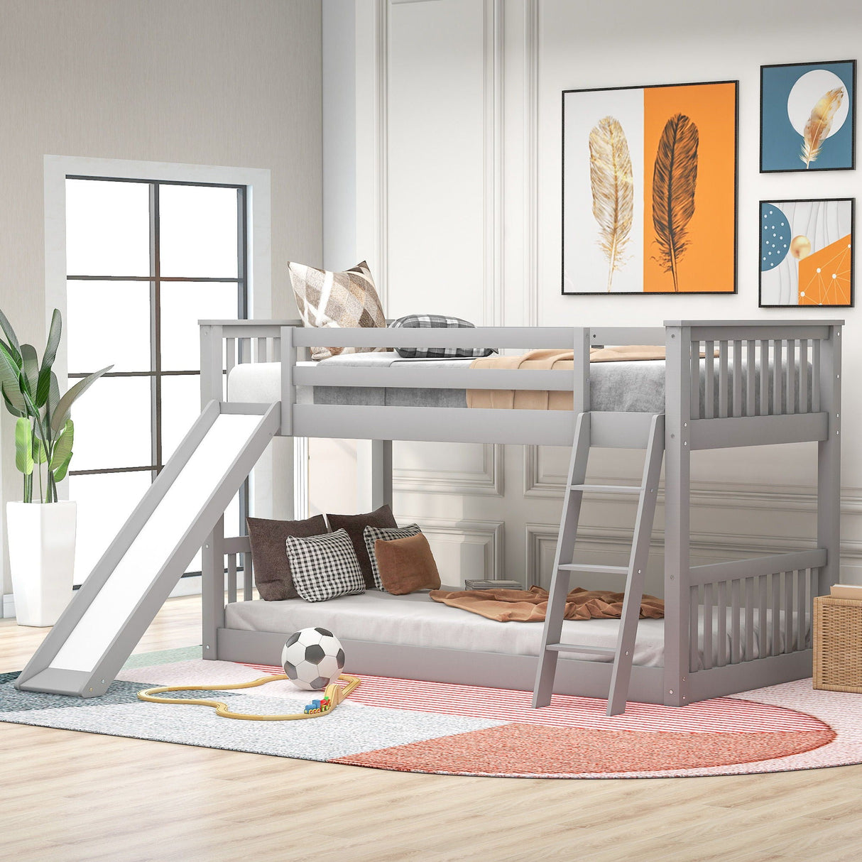 Bunk Bed & Convertible Slide And Ladder