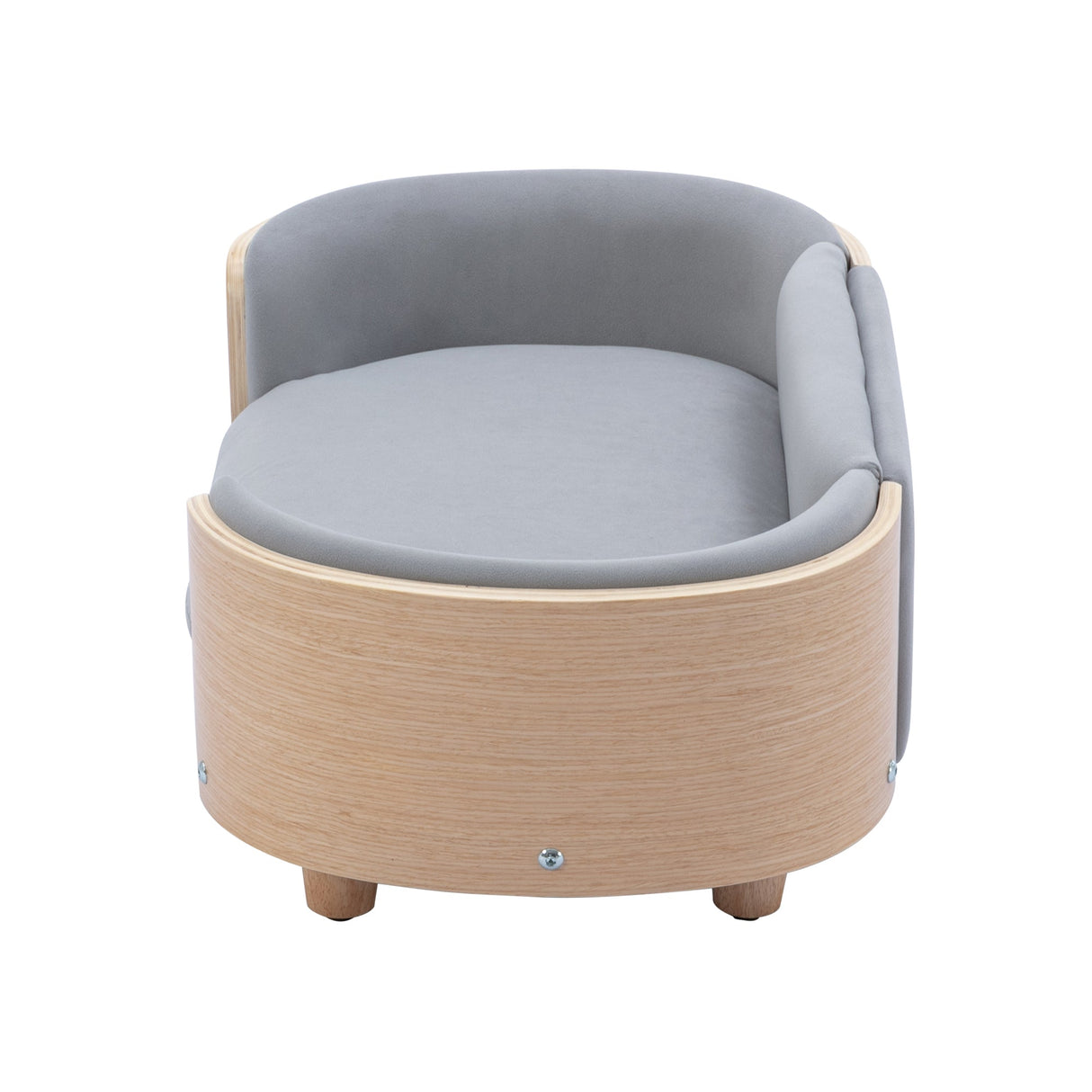 Scandinavian Style Elevated Dog Bed Pet Sofa with Solid Wood Legs