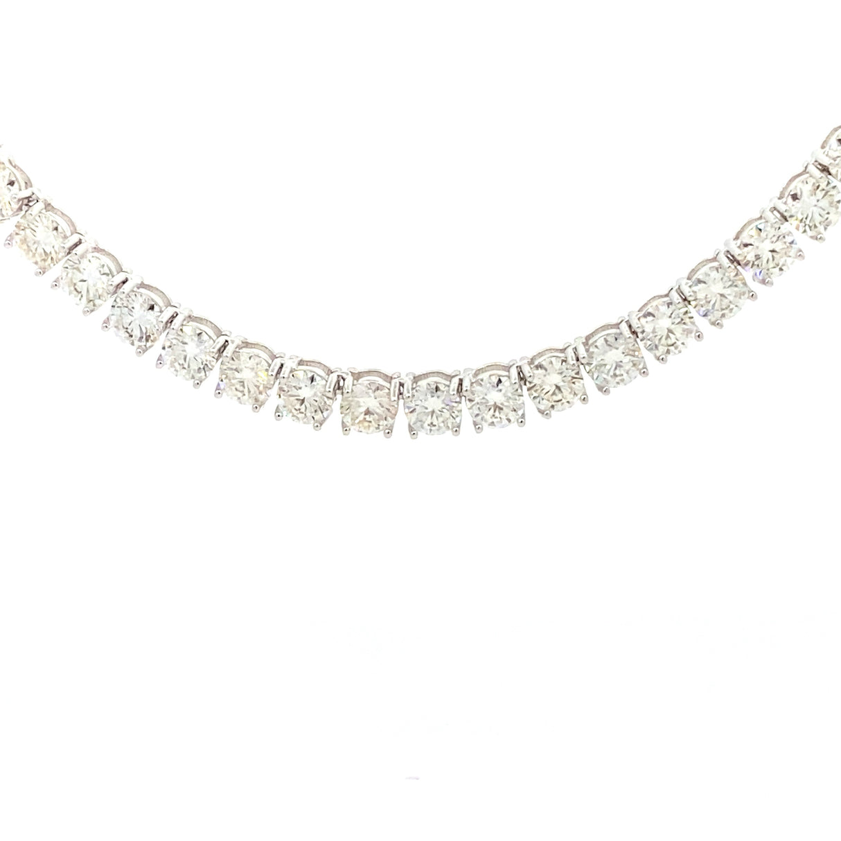 45.00ct Moissanite Tennis Necklace Sterling Silver
