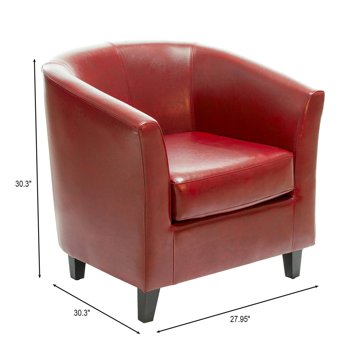 Zenithon Upholstered Club Chair With Rounded Back
