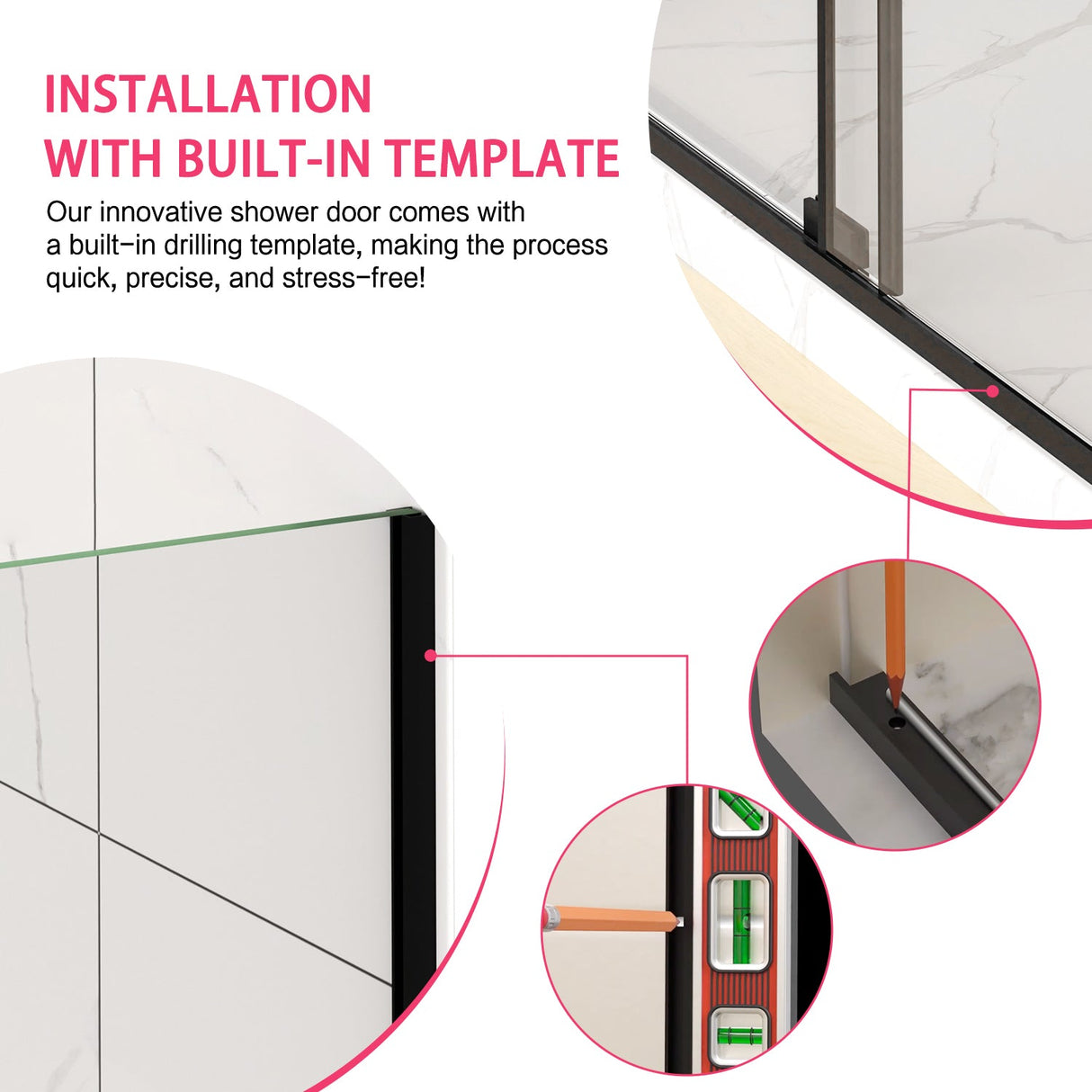 Semi-Frameless Sliding Shower Door