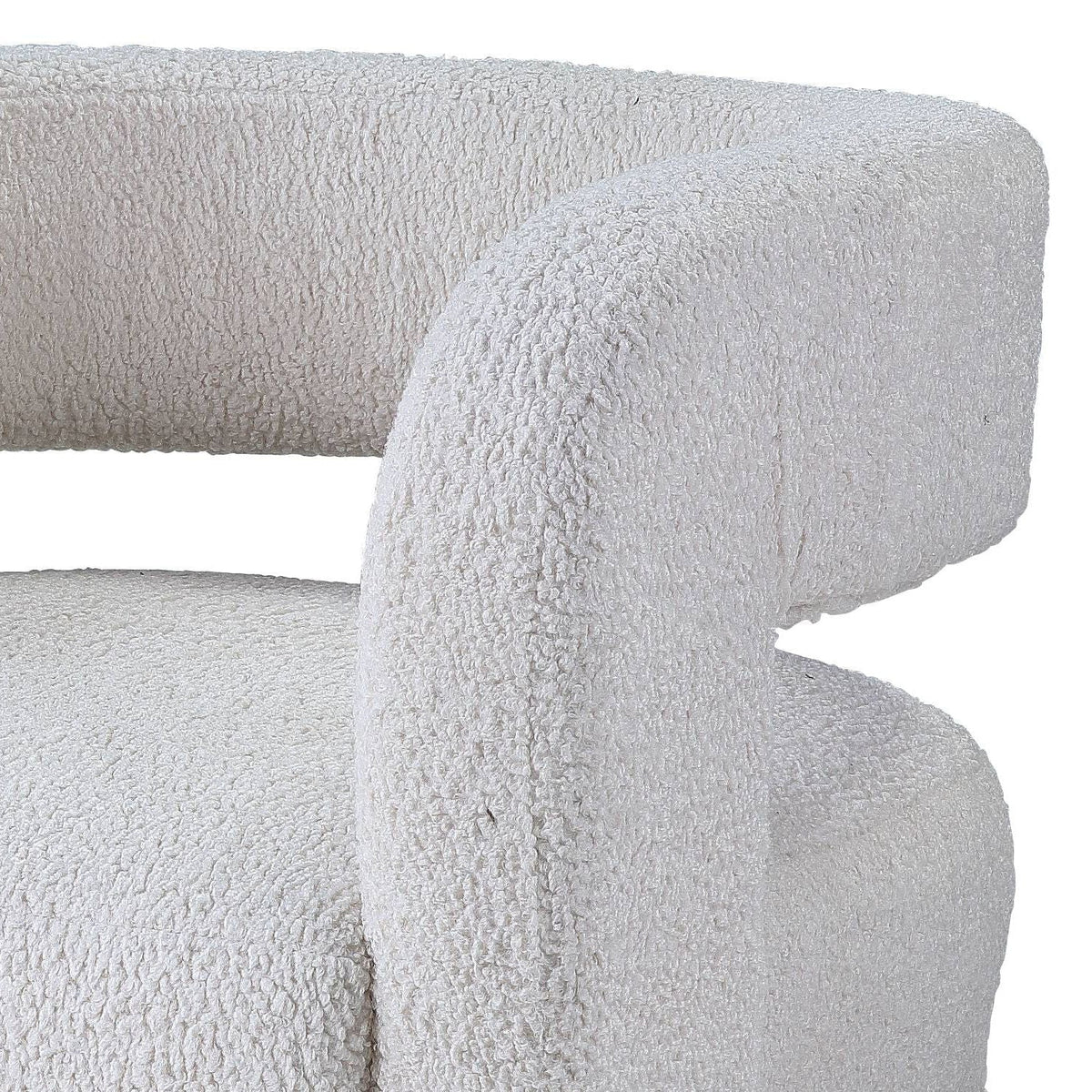 Yitua Teddy Sherpa Accent Chair - White