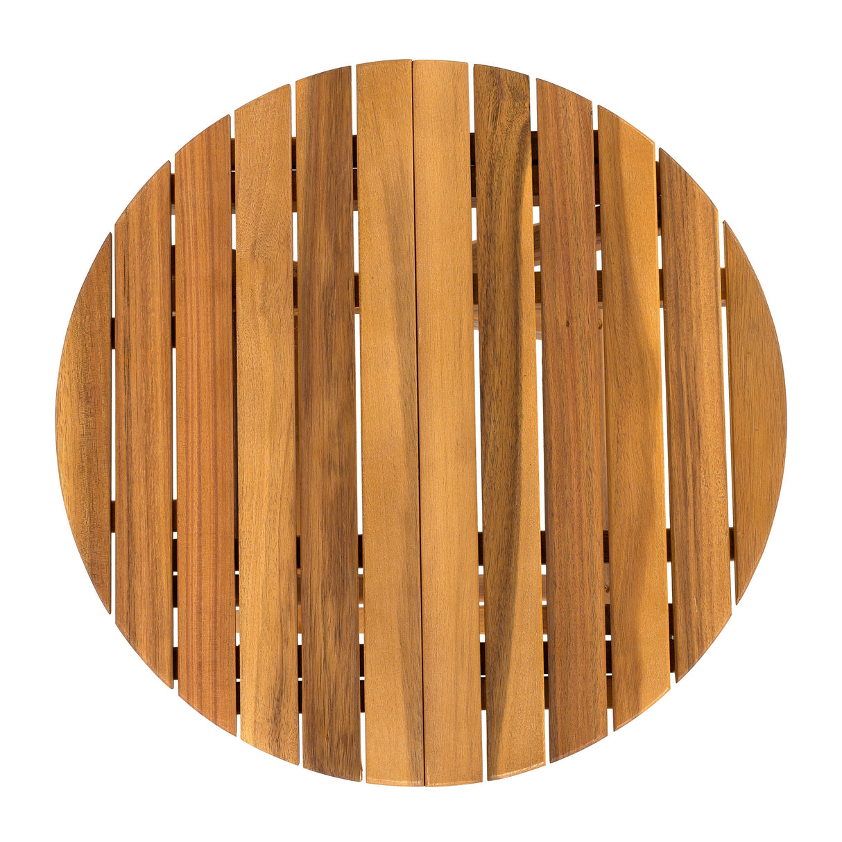 Patio Conversation Set with Foldable Acacia Wood Side Table and Cushions