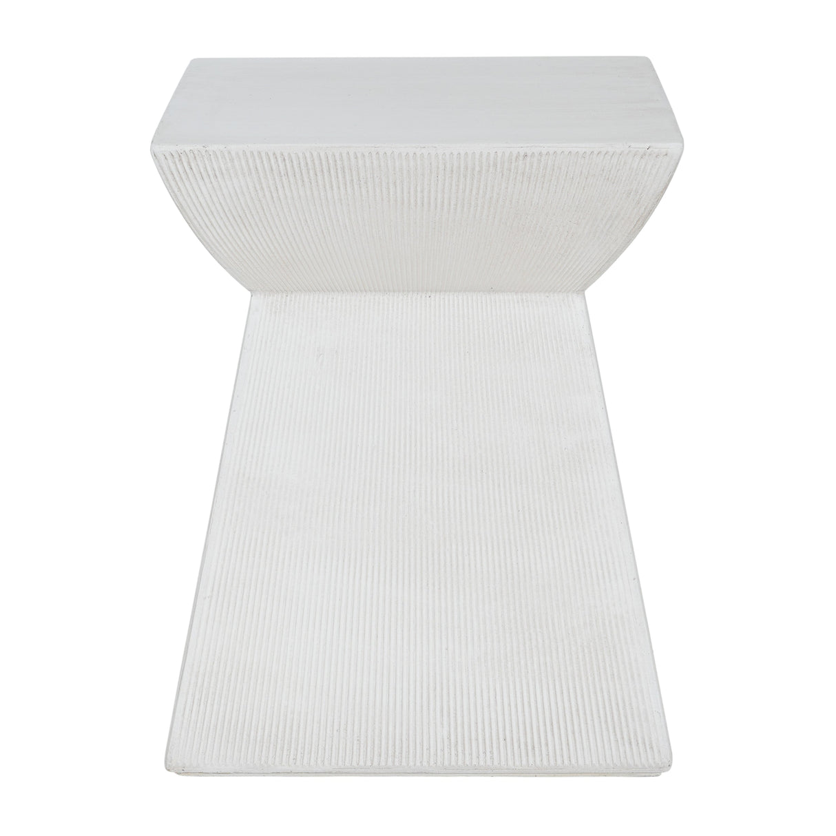 Antique-Textured Magnesium Oxide Outdoor Side Table